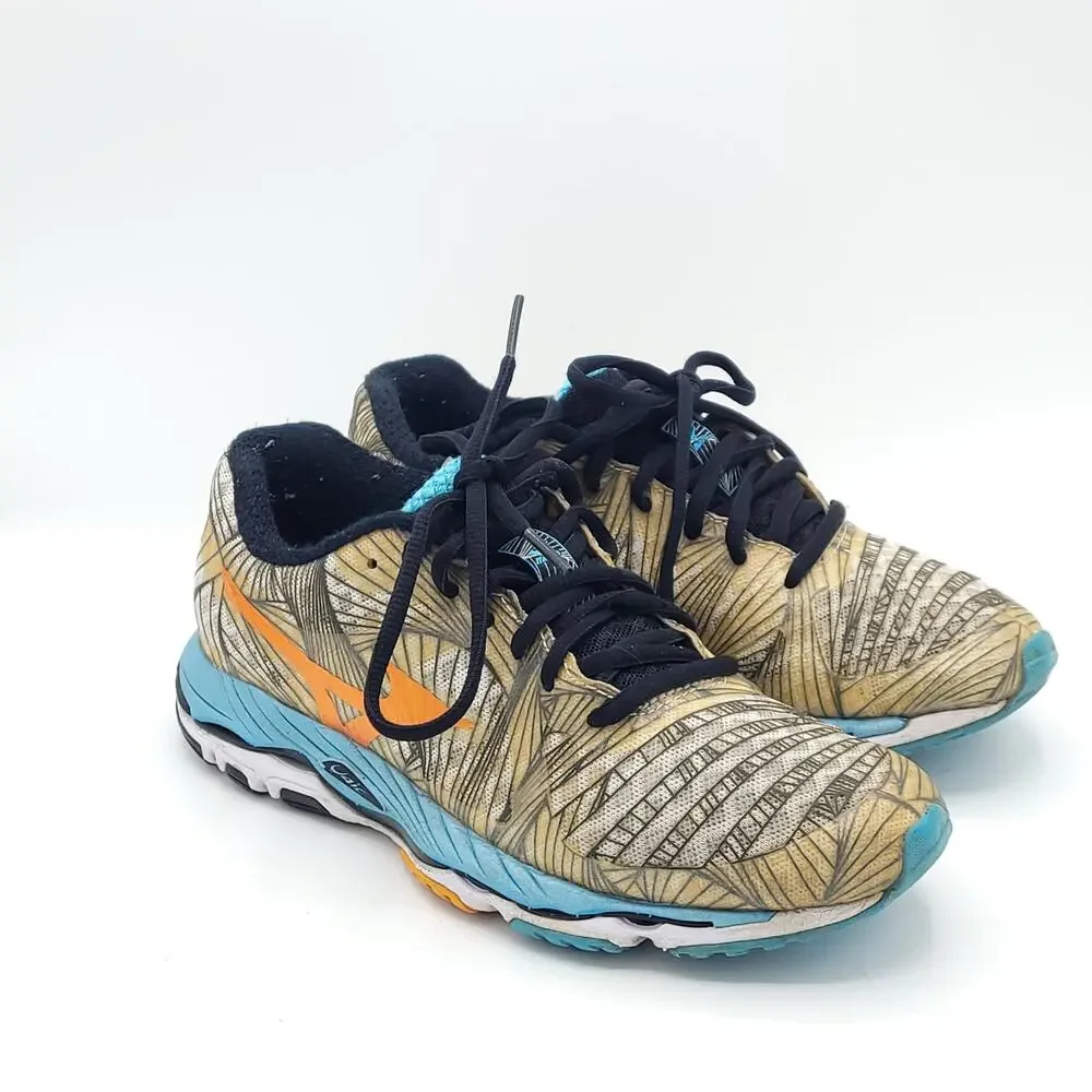 Mizuno Wave Paradox 410580 008N brown blue orange Running Shoes Women's Size 6.5